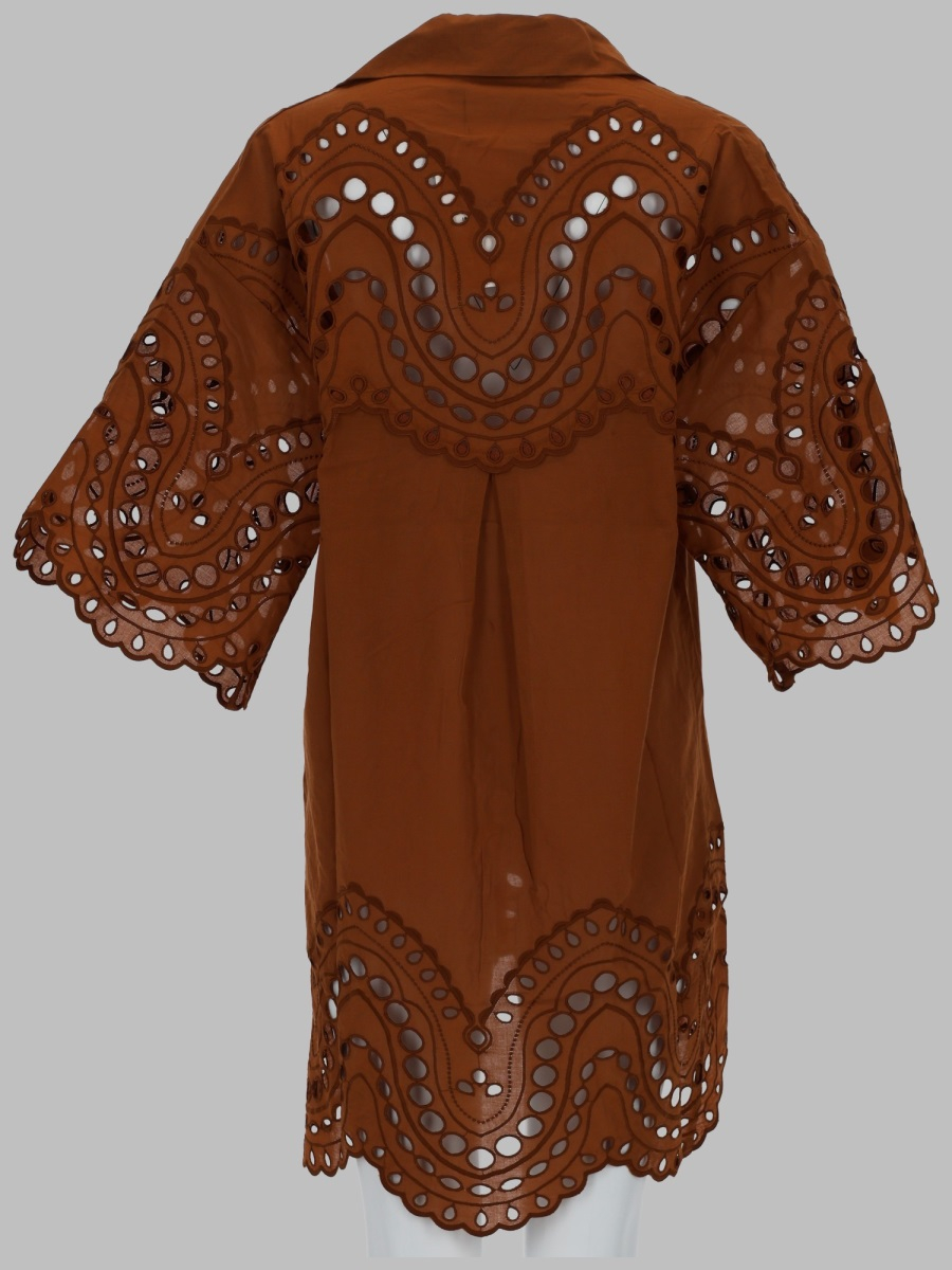 [CHARO RUIZ] Shirts Short Sleeve SS26 263201_BROWNSEALACE