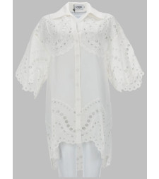 [CHARO RUIZ] Shirts Short Sleeve SS26 263201_WHITESEALACE