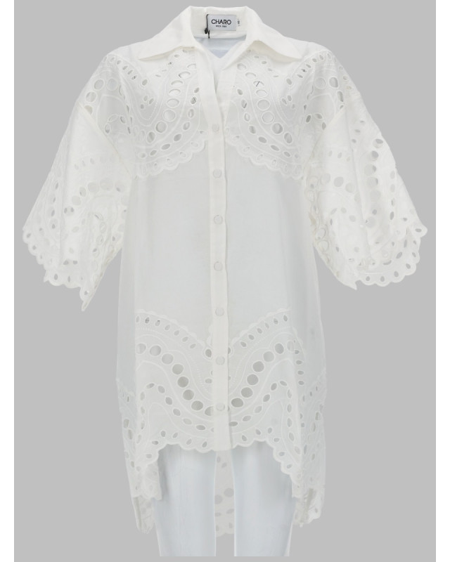 [CHARO RUIZ] Shirts Short Sleeve SS26 263201_WHITESEALACE