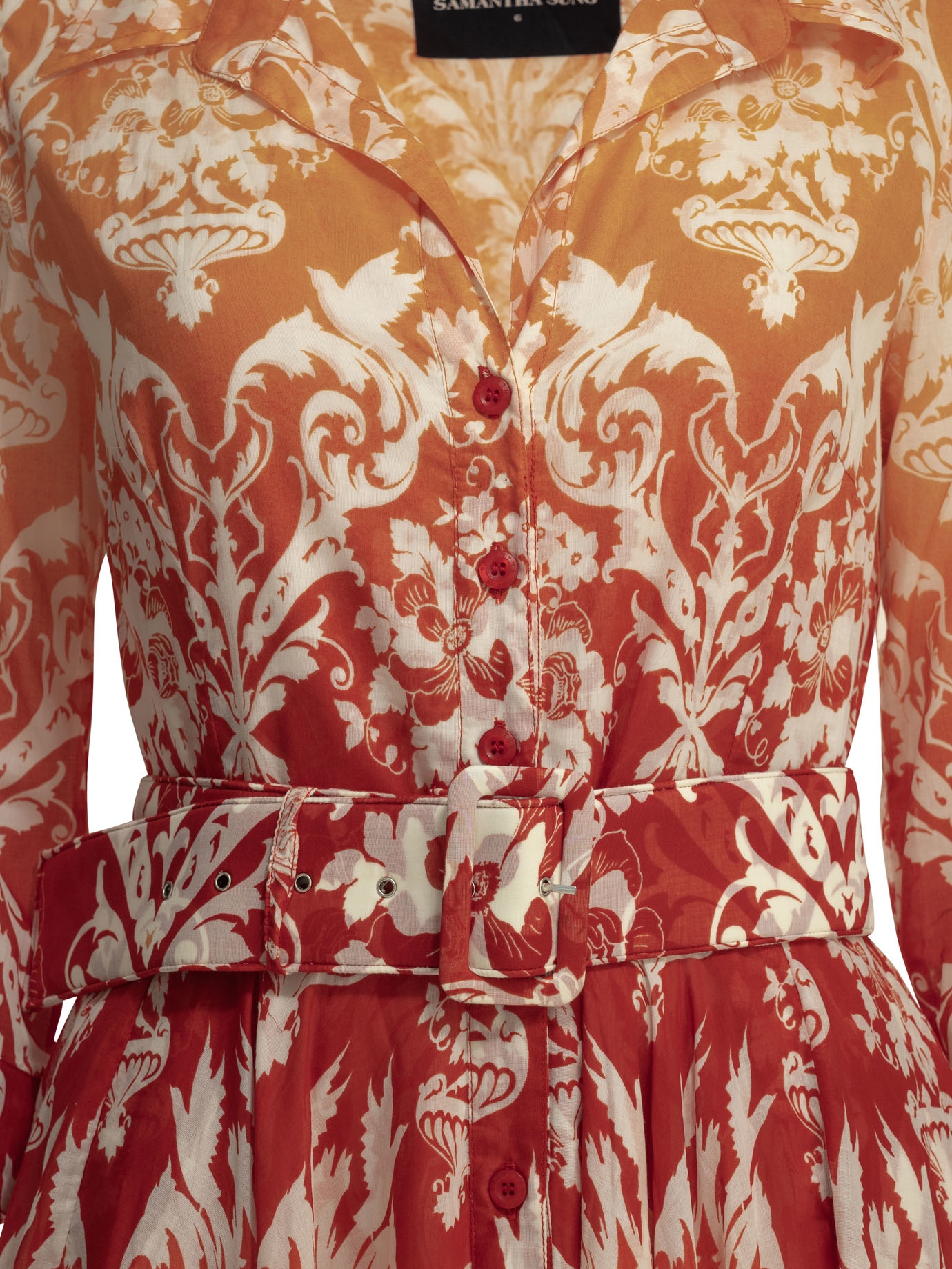 [Samantha Sung] Long sleeve dress SS26 ASTERIMPERO OMBREORANGE