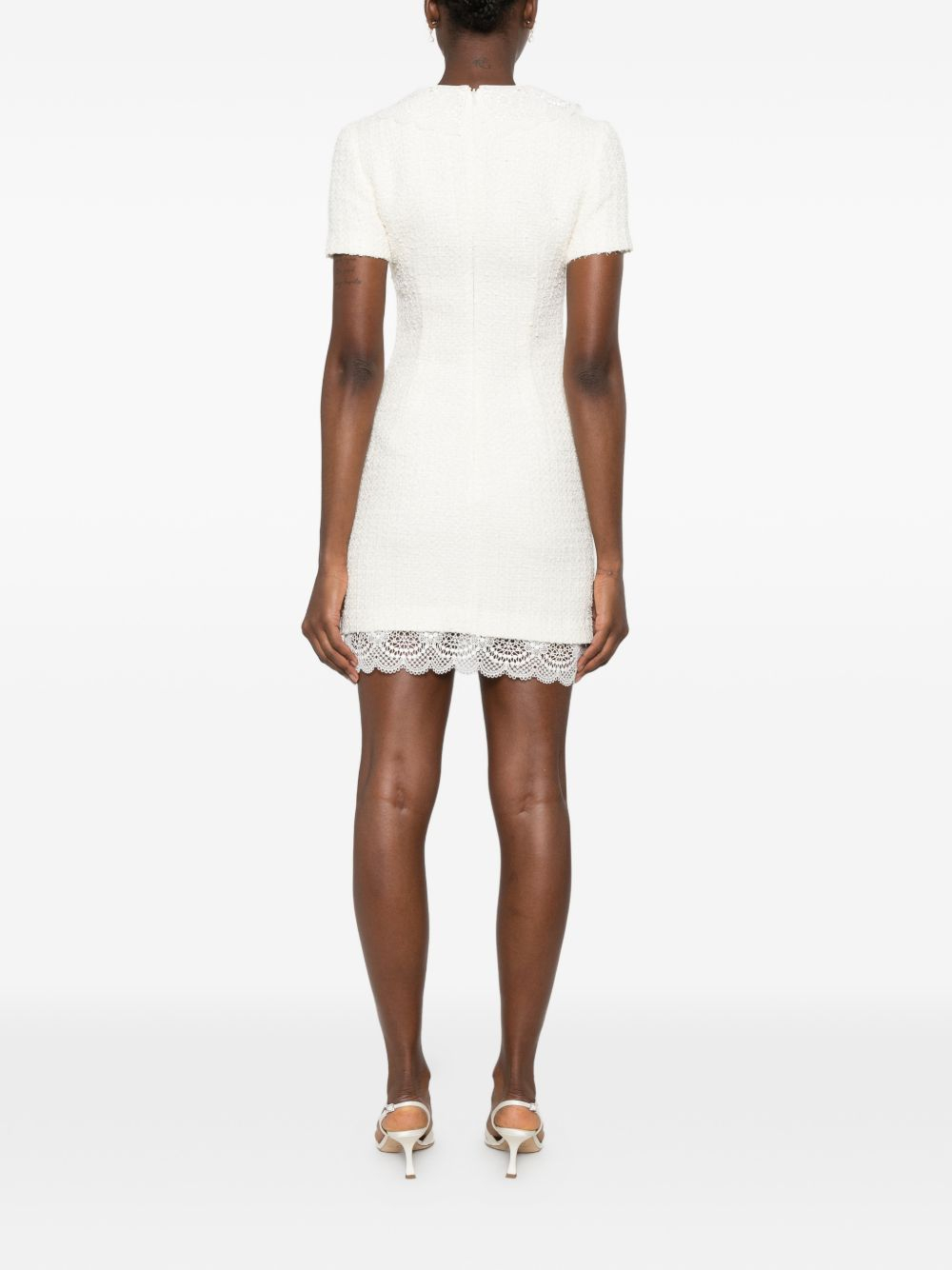 [Self - portrait] Short sleeve dress FW26 PF26-002SB-CCREAM