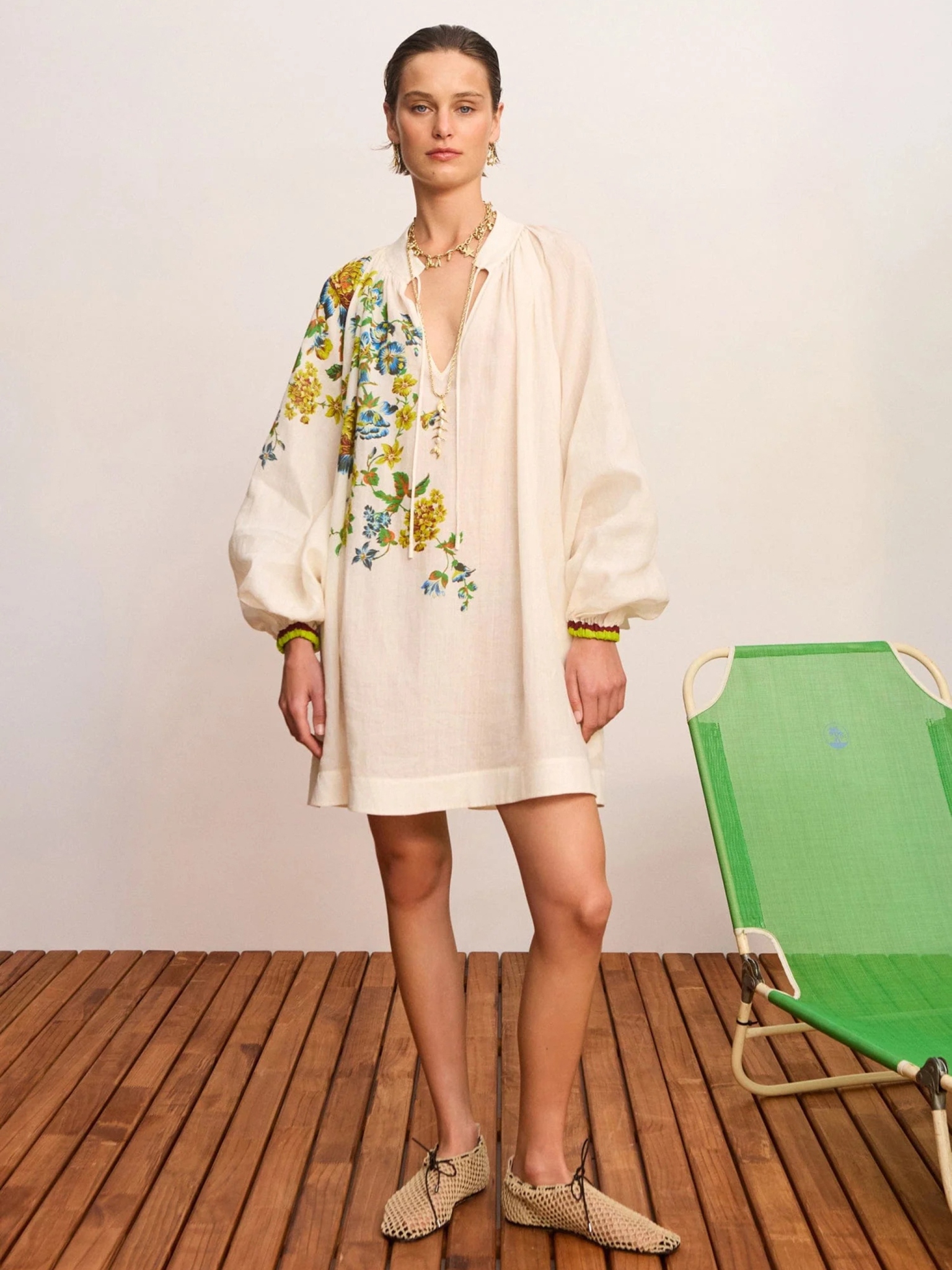 [Alemais] Long sleeve dress FW26 7310DCREAM