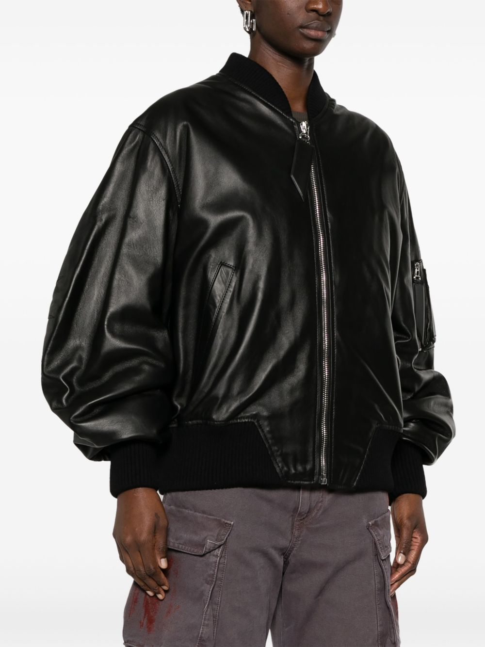 [The Attico] Leather Jacket FW26 261WCB00004LBT128AA100