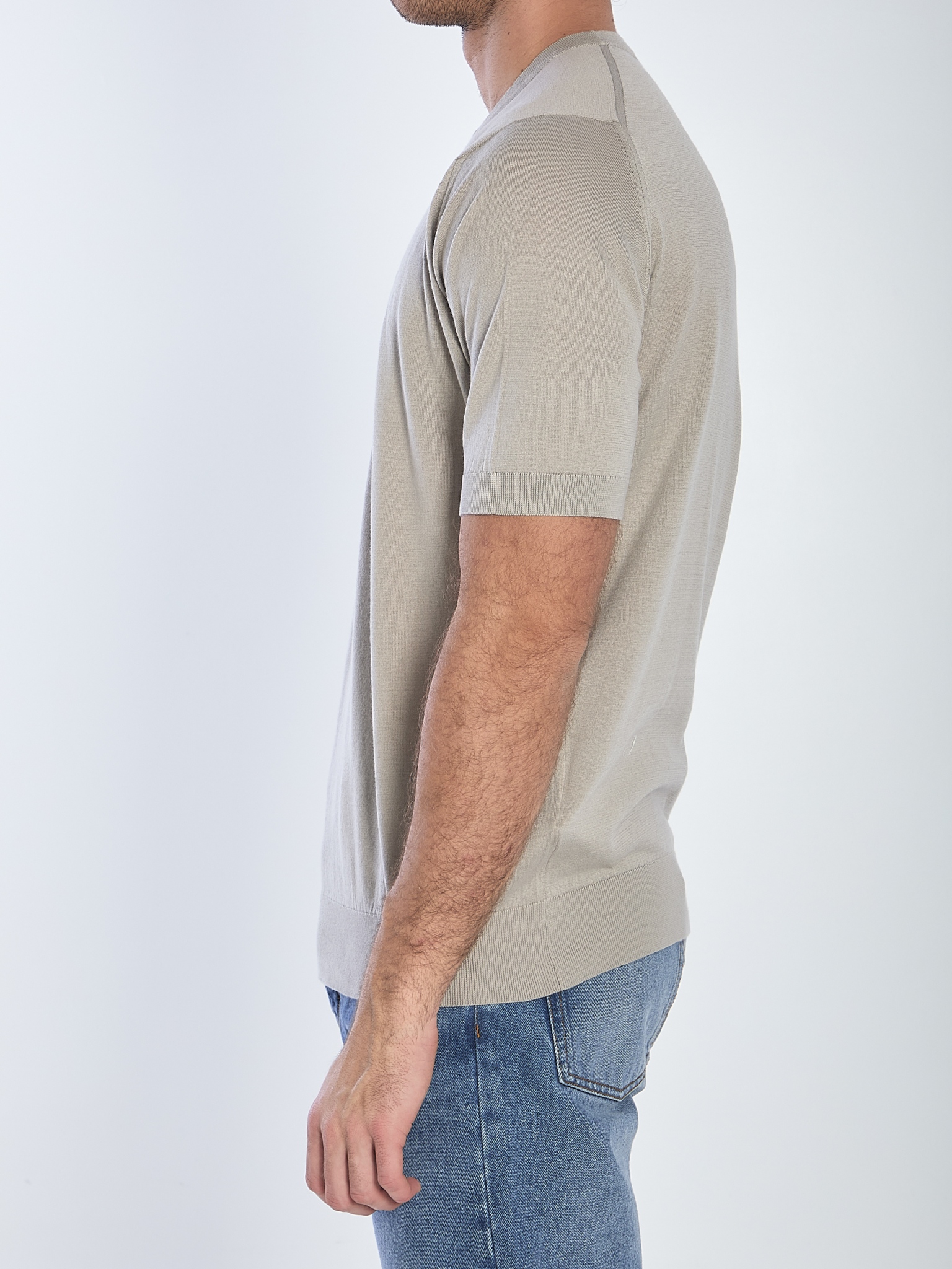 [JOHN SMEDLEY] T-shirts Short Sleeve SS26 KEMPTON__PARCHMENT
