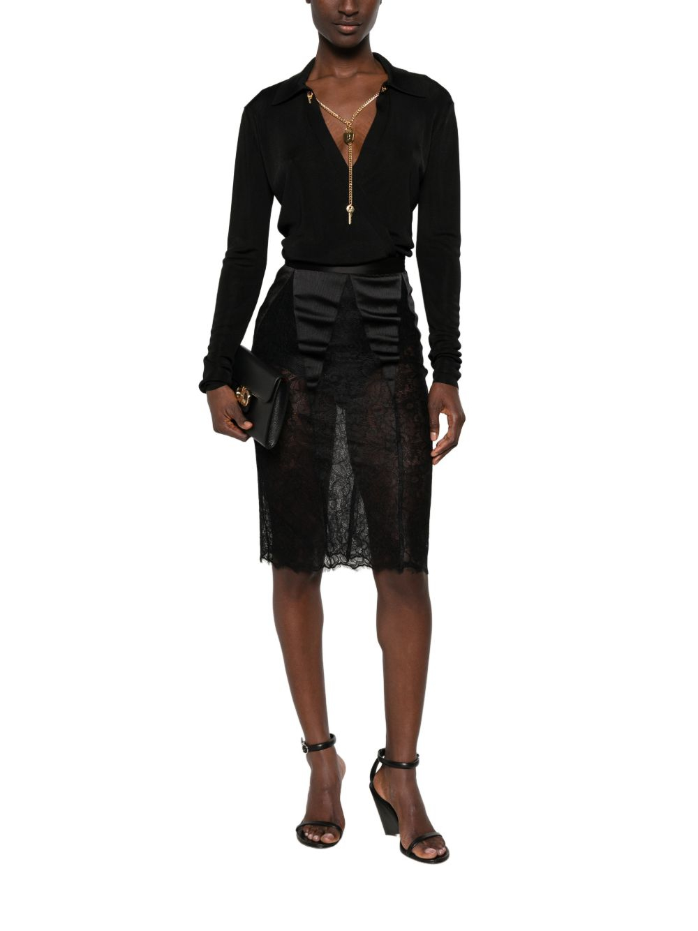 [ELISABETTA FRANCHI] Midi skirt FW26 GO21266E2110