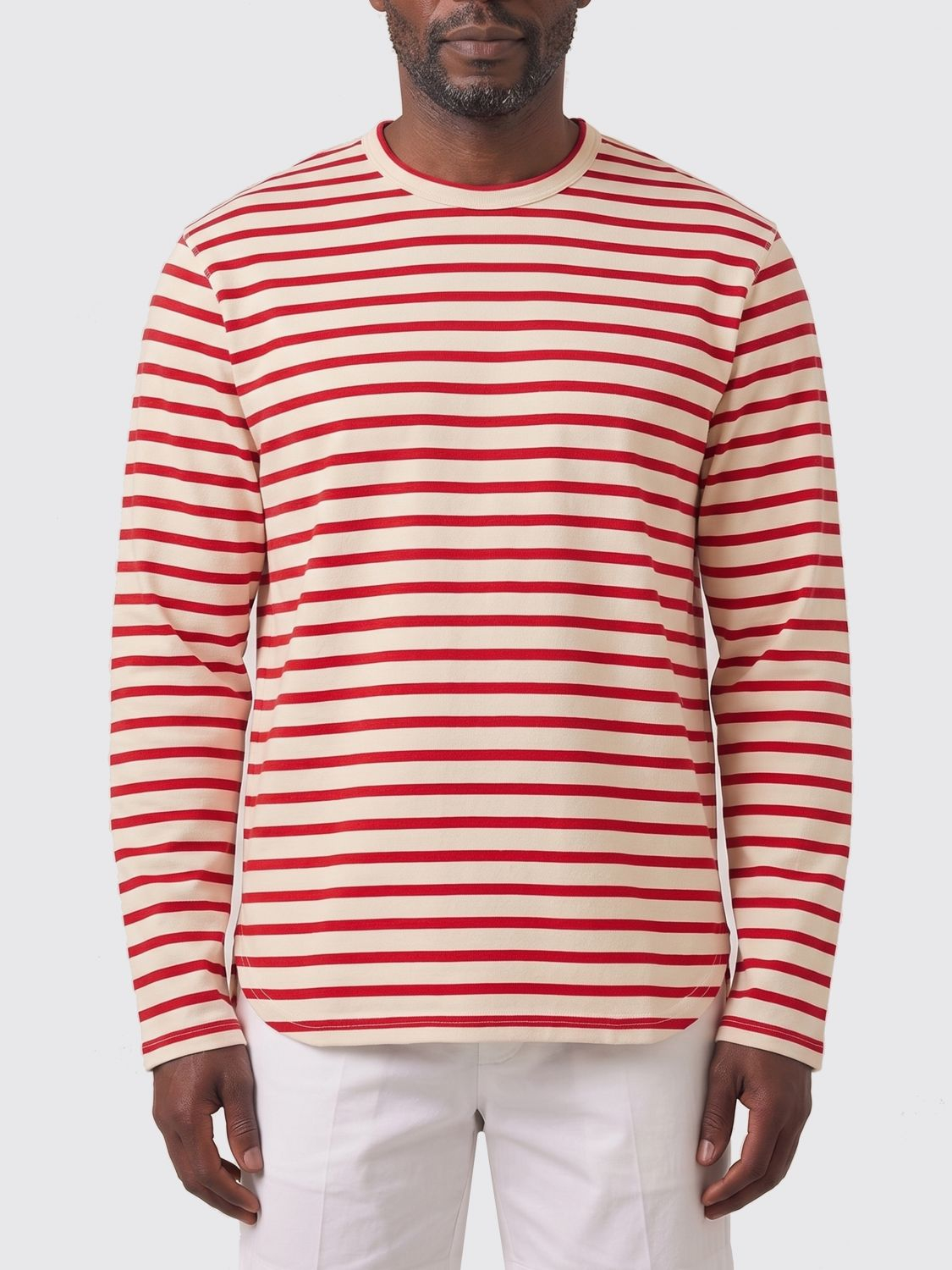 [Junya Watanabe] T-shirts Long Sleeve SS26 WQT012051 NATURALRED