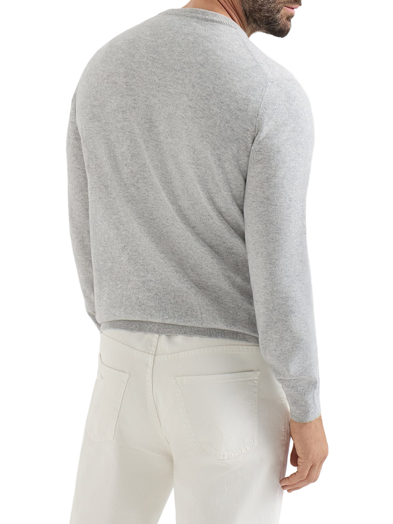 [Brunello Cucinelli] Knitwear FW26 M2200100CY162 LIGHT GREY SABBIA