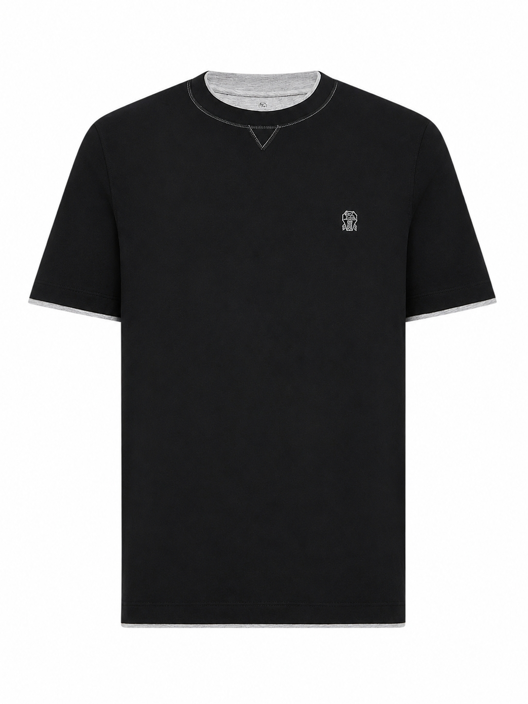 [Brunello Cucinelli] T-shirts Short Sleeve FW26 M0B137451GCQJ21 BLACK GRIGIO MEDIUM GREY