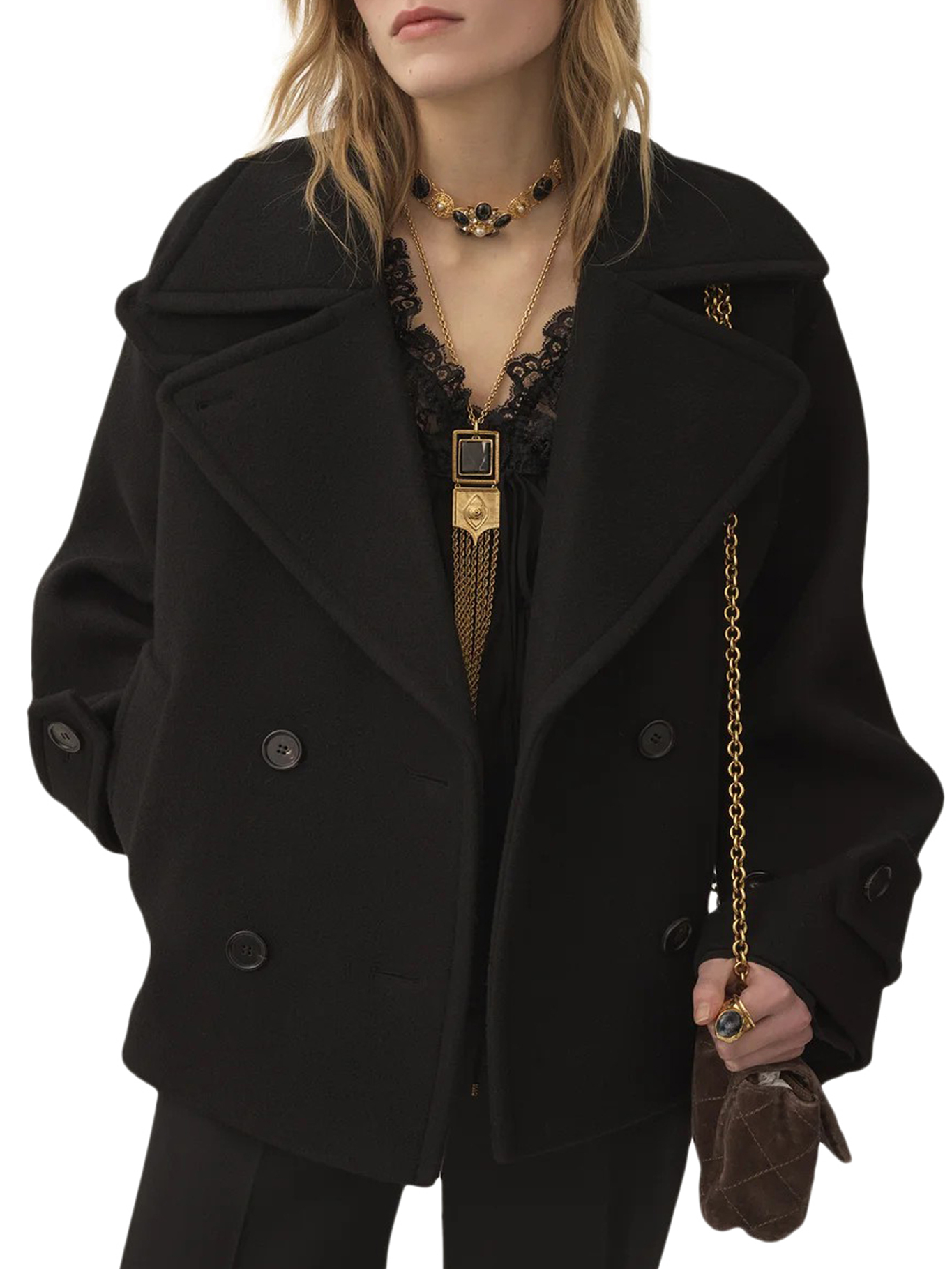 [Chloe] Coat FW26 CH25AMA96952001 BLACK