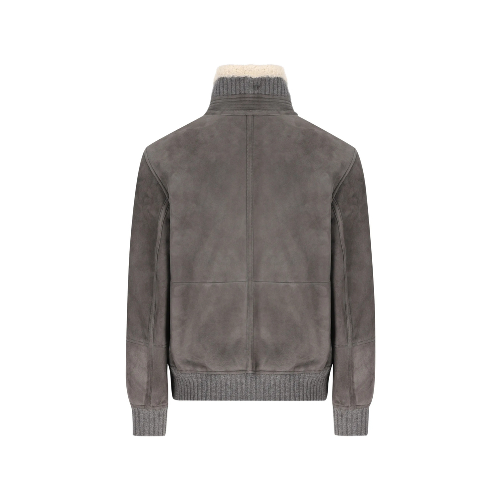 [Brunello Cucinelli] Leather Jacket FW26 MPMCU1737  C9873