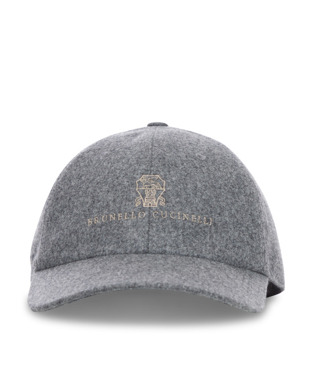 [Brunello Cucinelli] Cap FW26 M038P9850CGQ69 GREY MEDIUM BROWN