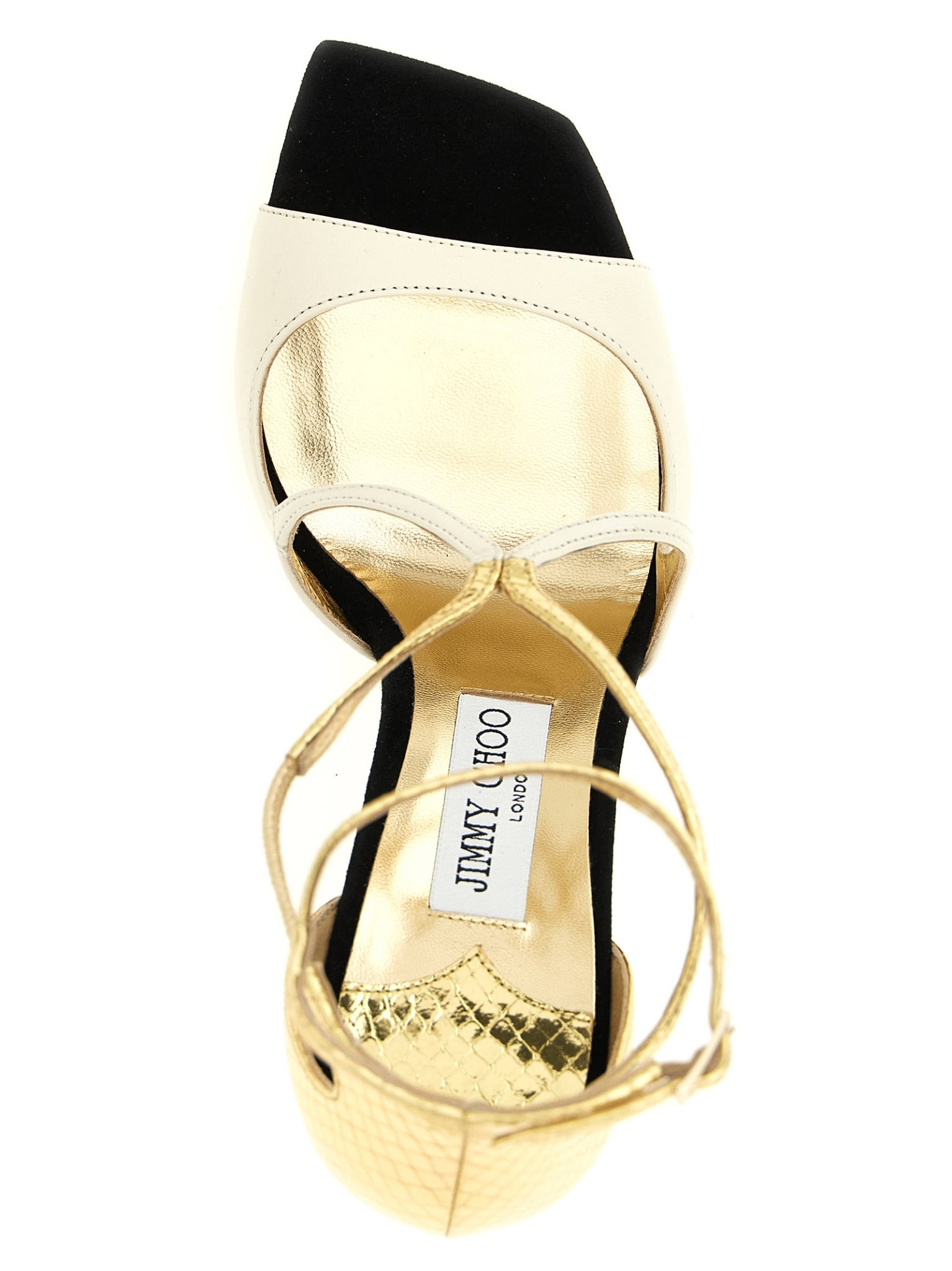 [Jimmy Choo] Sandals FW26 AZIA95BRHBLACKLATTEGOLD