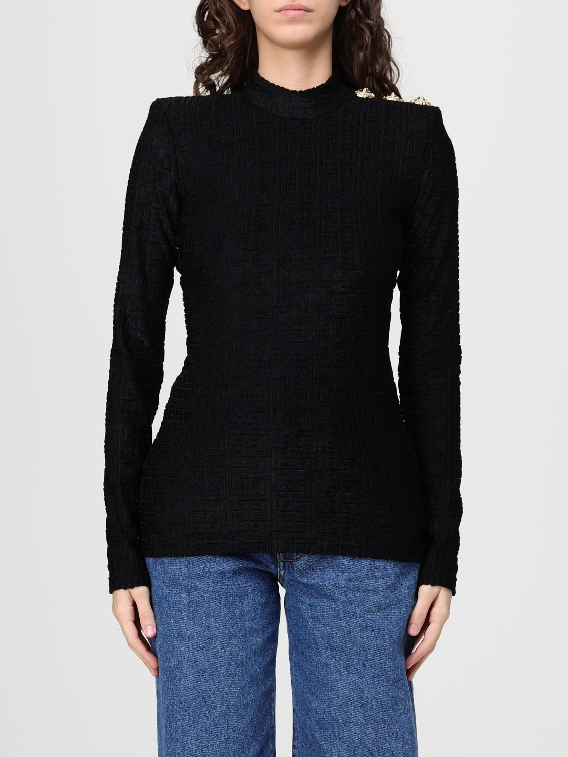 [Balmain] T-shirts Long Sleeve SS26 GF1AR962JL42 0PA