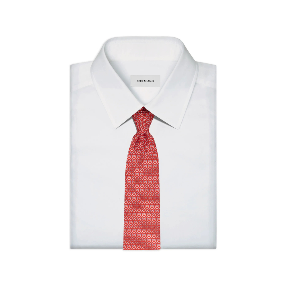 [Ferragamo] Tie FW26 351455 0794731 ROSSO