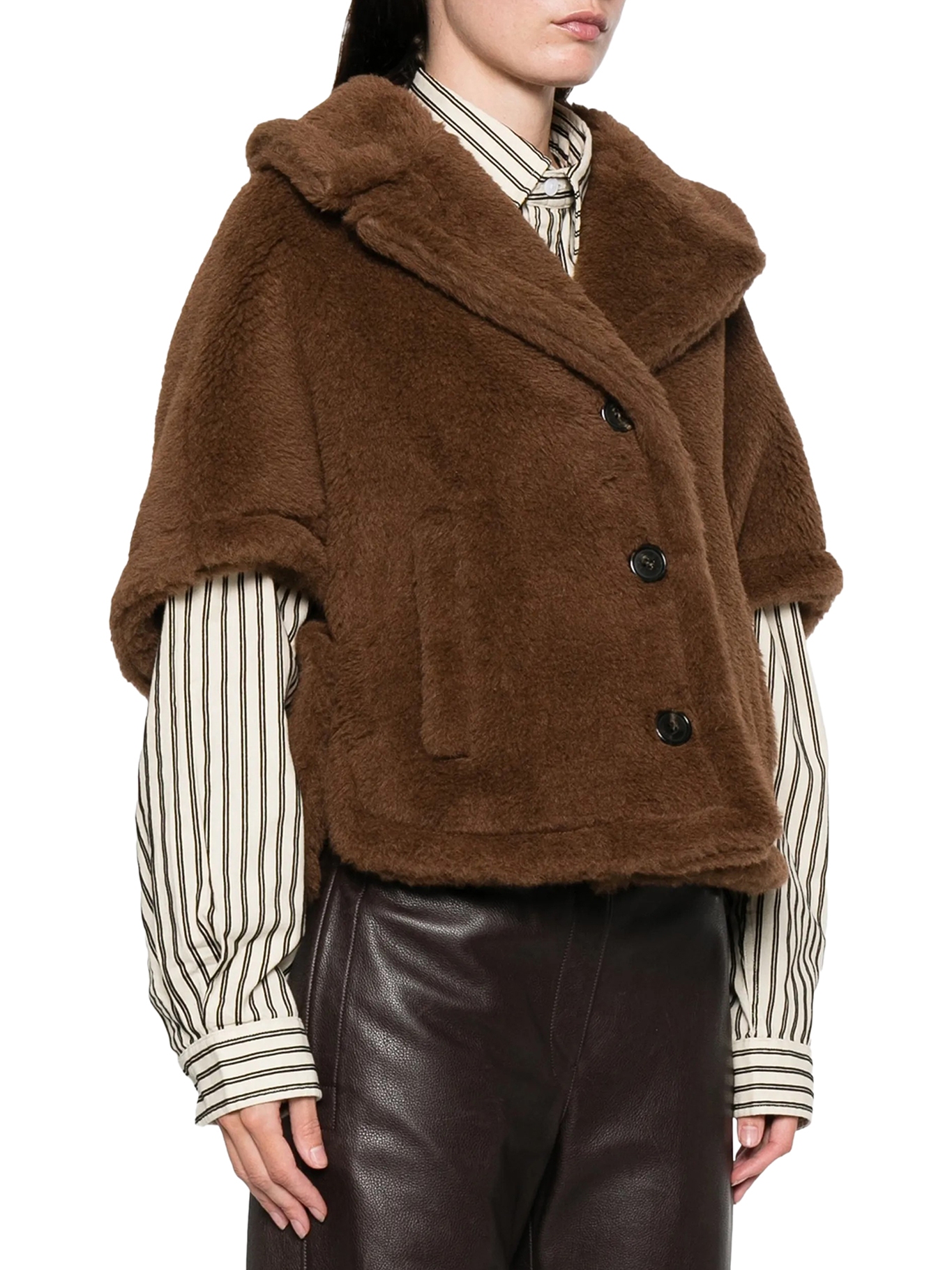 [Max Mara] Cape FW26 261473119160007 GOLD GREEN BROWN