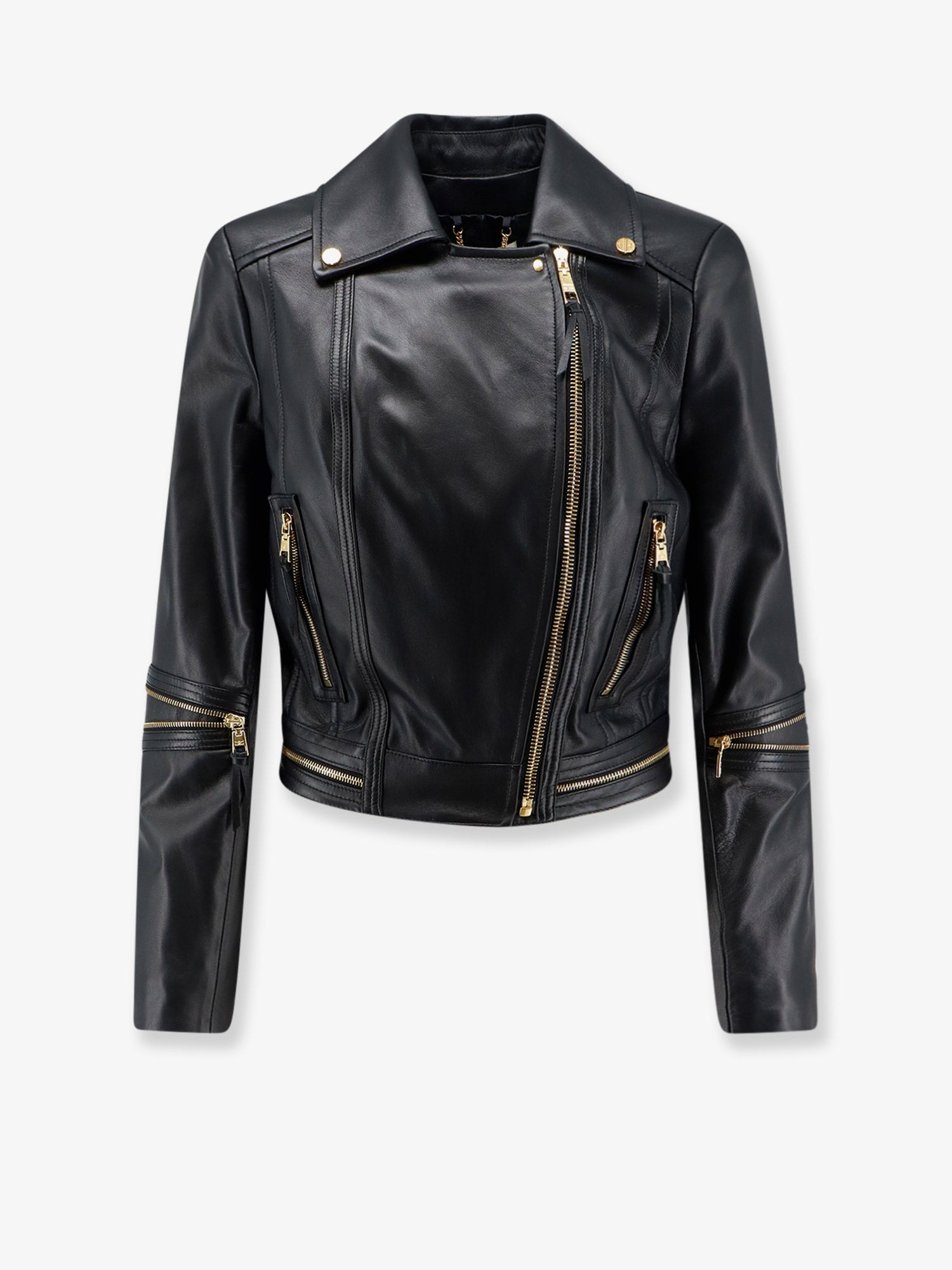 [ELISABETTA FRANCHI] Leather Jacket FW26 GD01Z66E2110