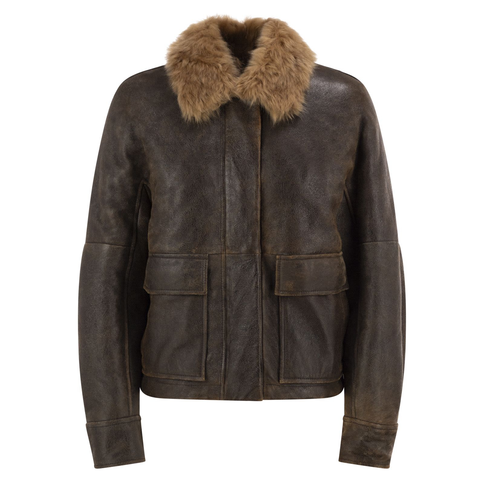 [Brunello Cucinelli] Leather Jacket FW26 MPMMA3805 C9998