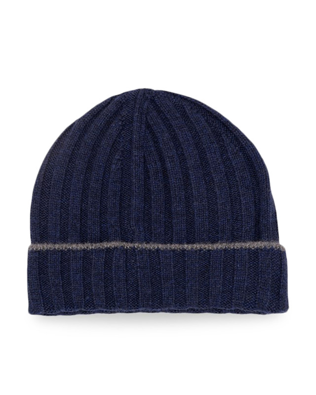 [Brunello Cucinelli] Beanie FW26 M2240900CDJ59 NAVY