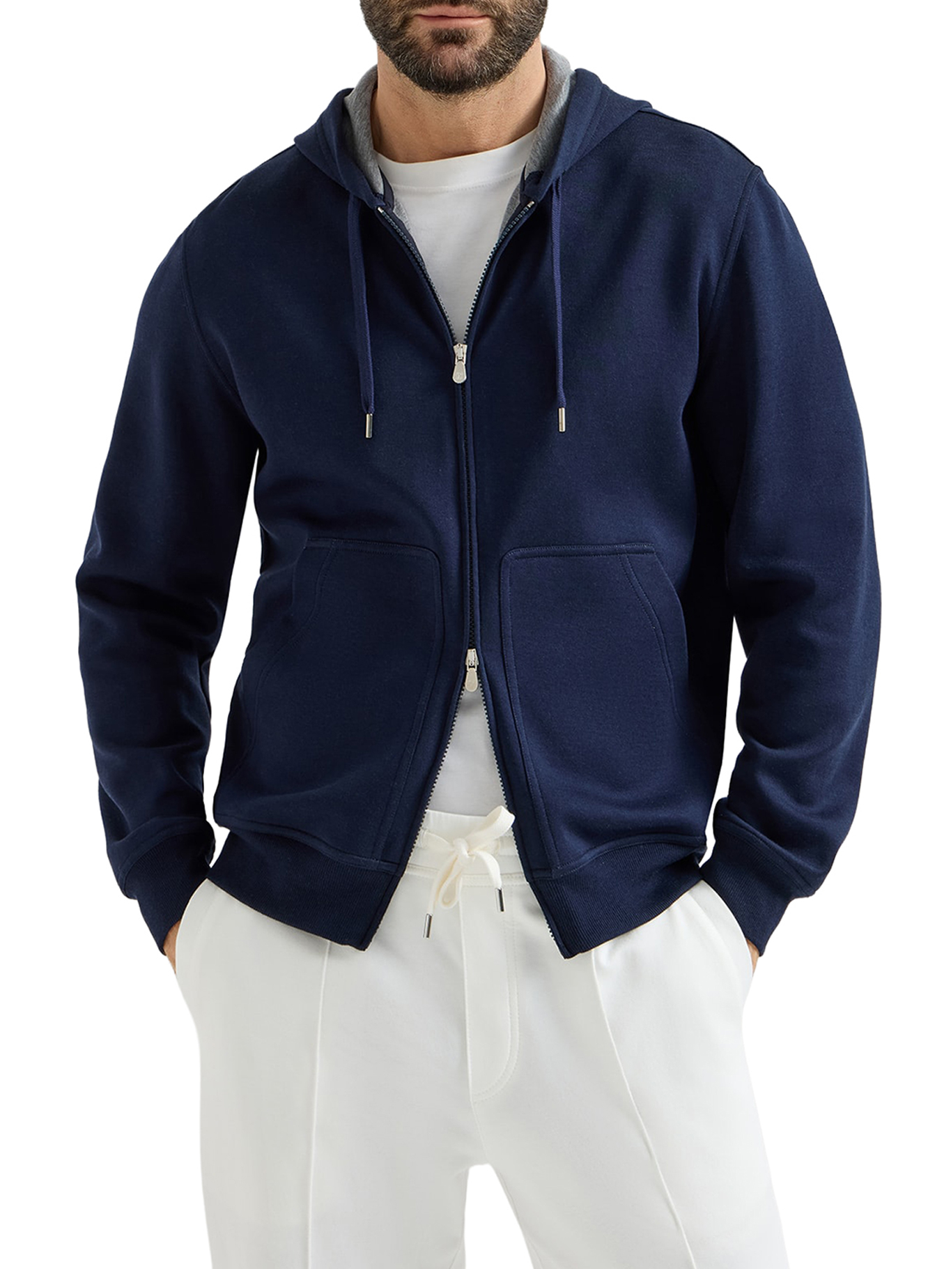 [Brunello Cucinelli] Zip Up FW26 MM8319069GC1265 COBALTO