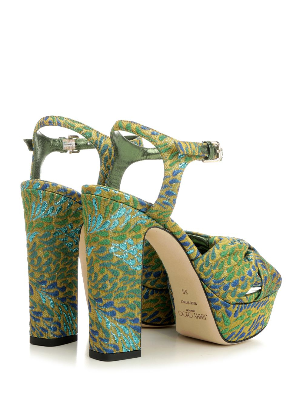 [Jimmy Choo] Sandals CO HELOISE 120LAGOON/CLOVER MIX