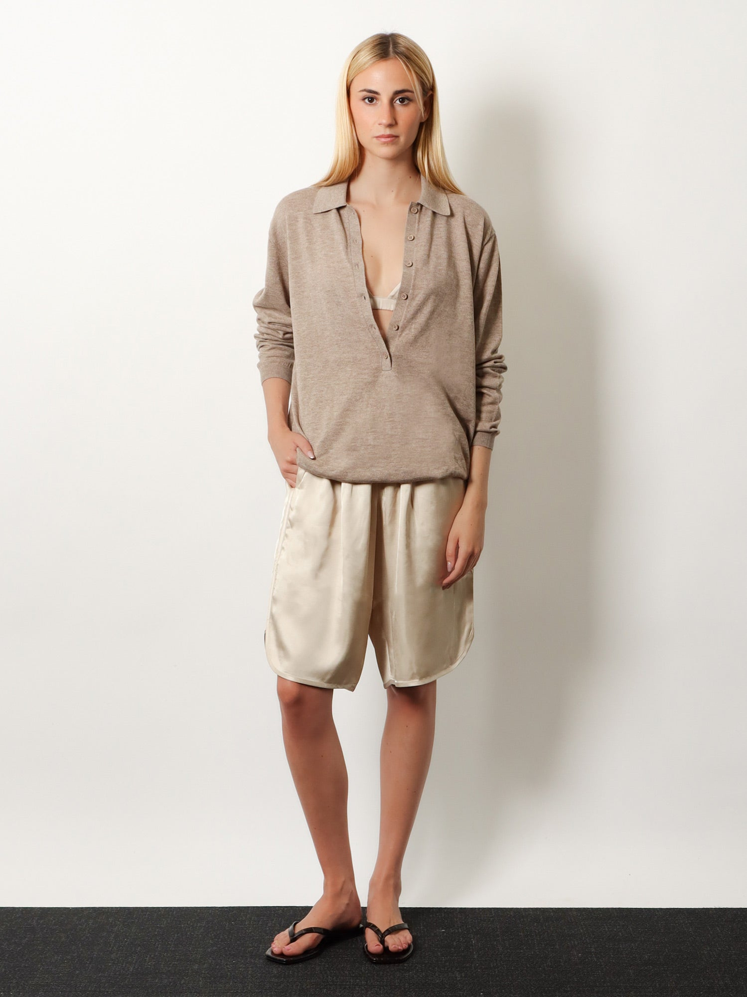 [THE FRANKIE SHOP] Knitwear SS26 POFS21841239TAUPEMELANGE