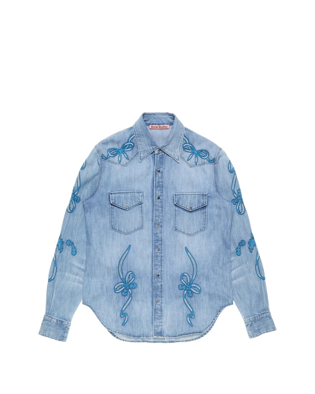 [Acne Studios] Shirts Long Sleeve SS26 BB0684  BLUE