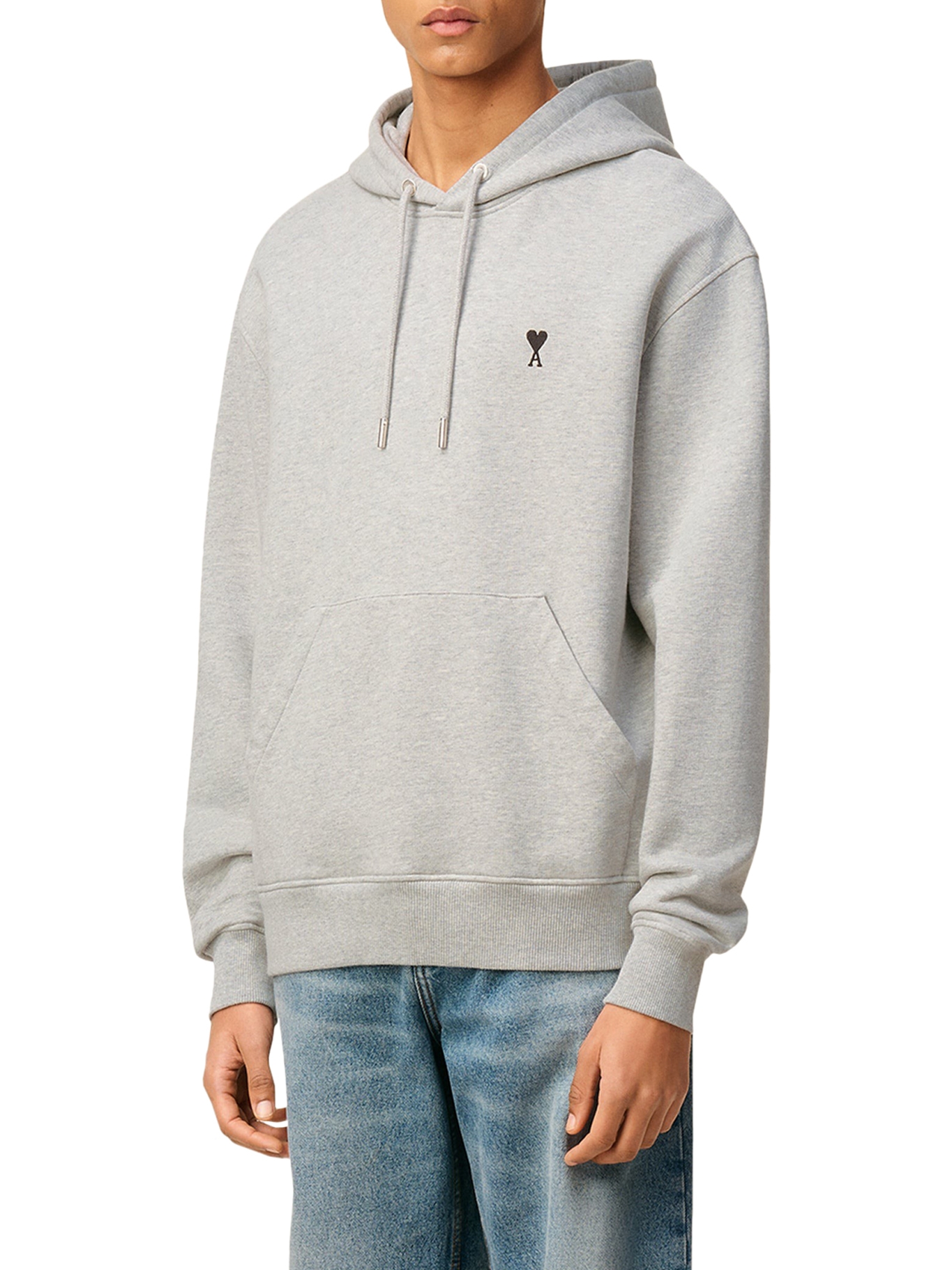 [Ami Paris] Hoodie FW26 HSW7647300951 GRIS CENDRE CHINE