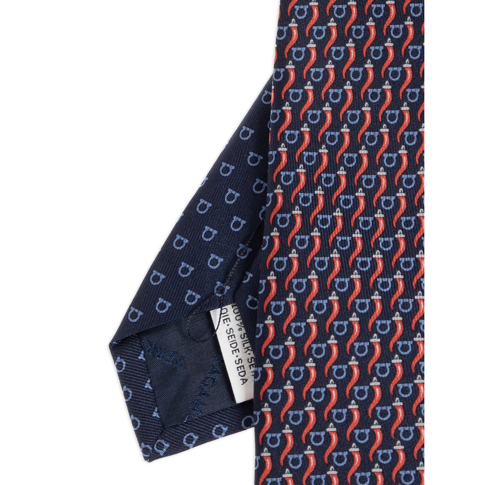 [Ferragamo] Tie FW26 351460 0794962 NAVRO