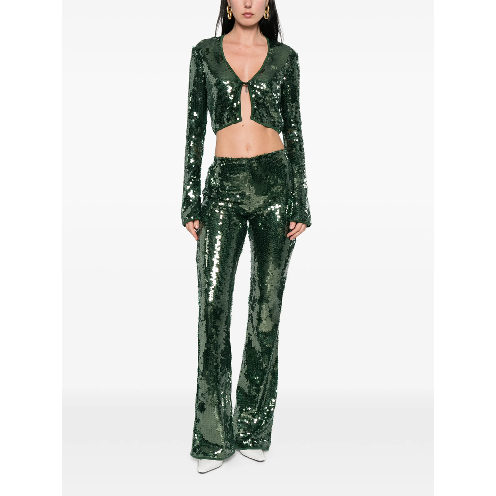 [OSEREE] Trousers SS26 MPS261 SEQUINS GREEN