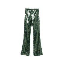 [OSEREE] Trousers SS26 MPS261 SEQUINS GREEN