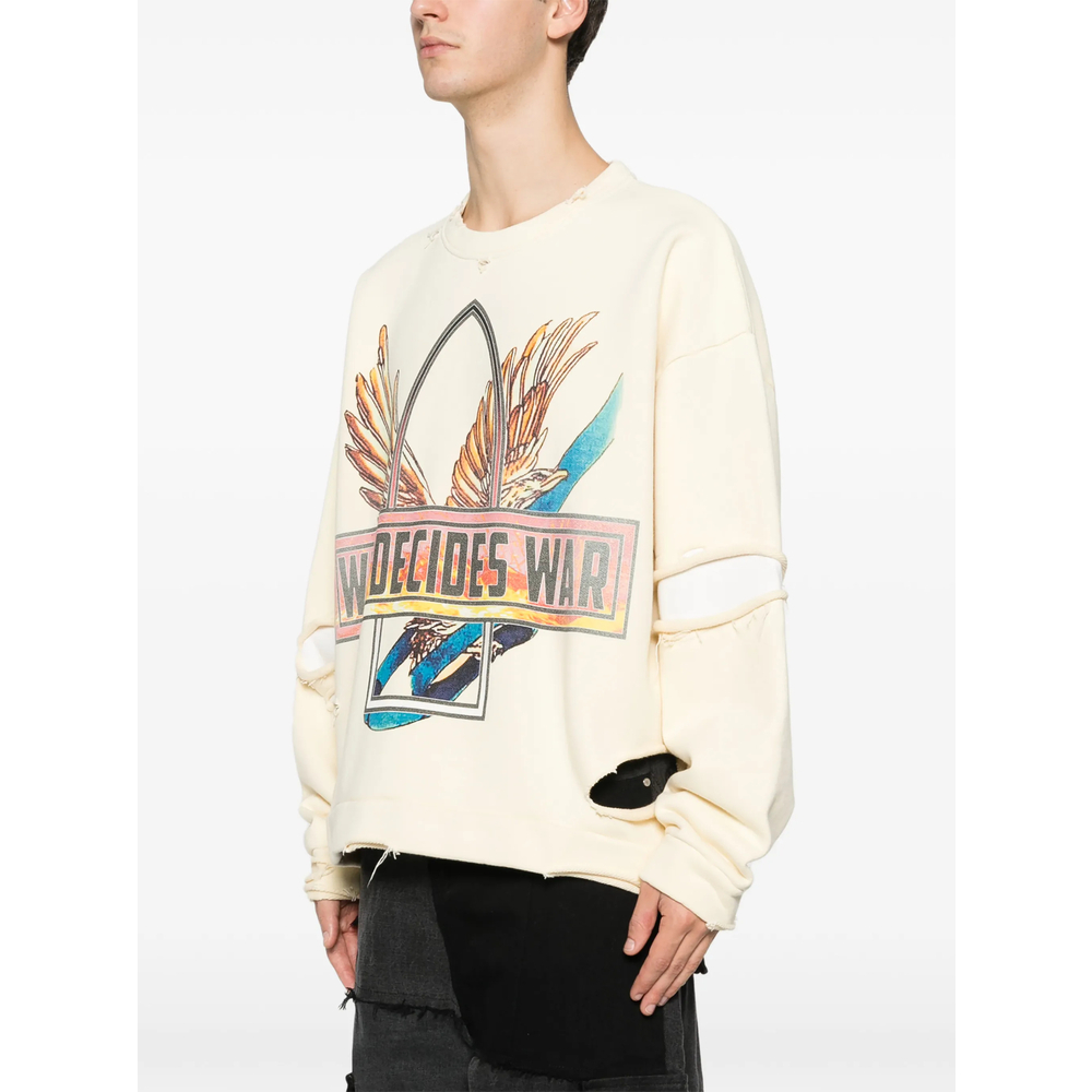 [Who Decides War] Sweatshirt FW25 RIBBON TOUR PU  CREAM