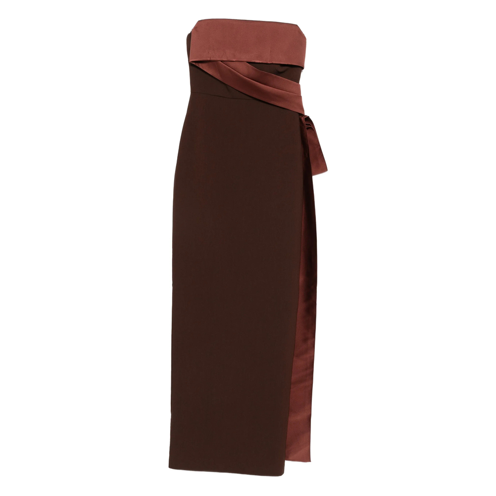 [Roland Mouret] Sleeveless dress SS26 037G-ST  BROWN