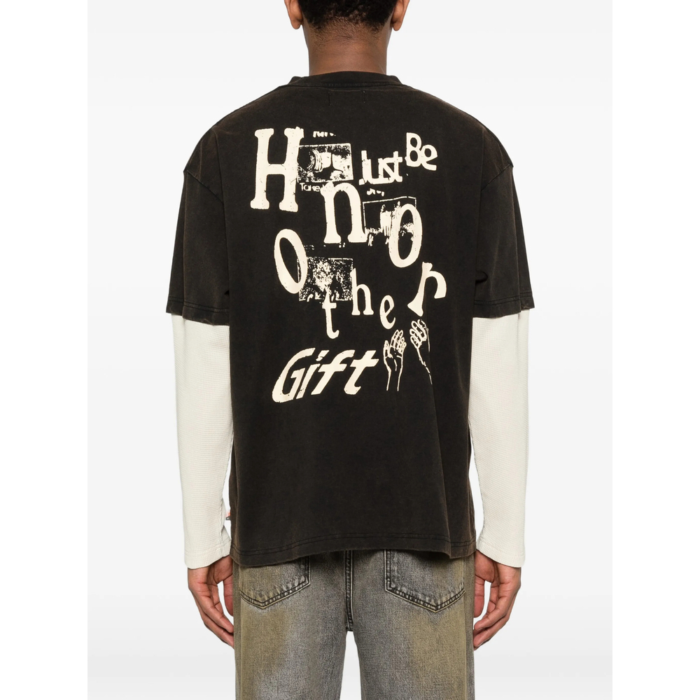 [Honor The Gift] T-shirts Long Sleeve SS26 HTG260198  BLACK
