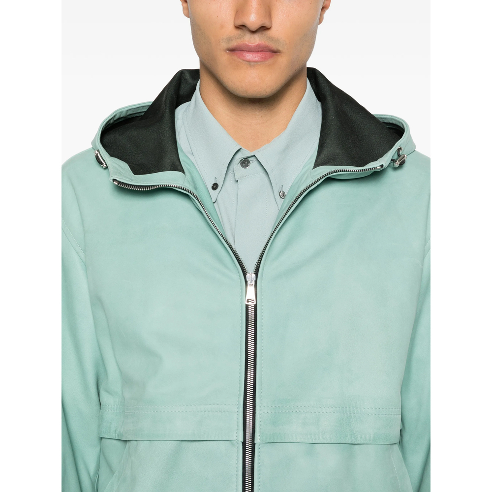 [TAGLIATORE] Leather Jacket SS26 CHE26-01 KAYV ACQUA
