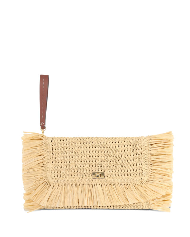 [Anya Hindmarch] Clutch bag FW26 203685 SS260047 NATUR