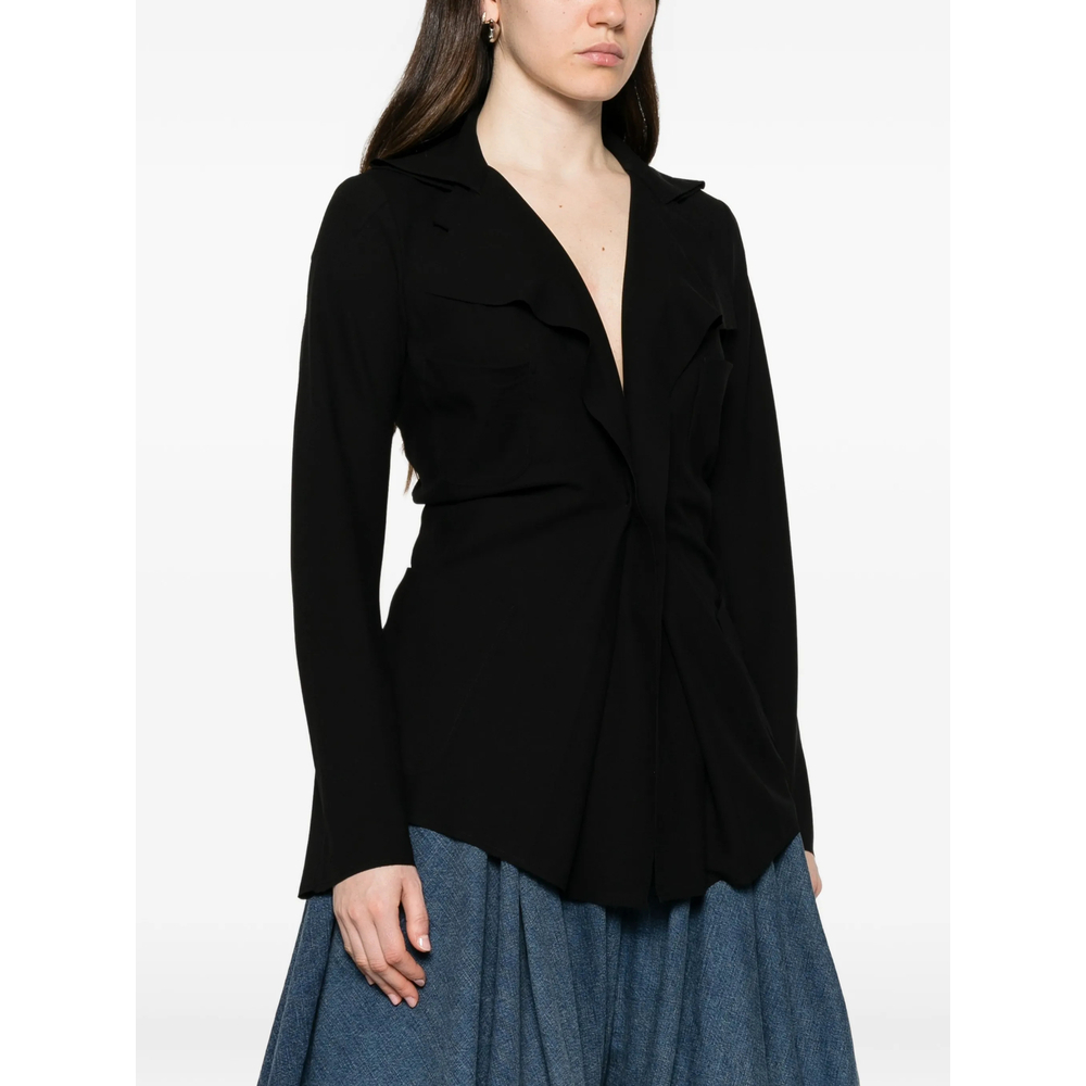 [Junya Watanabe] Shirts Long Sleeve SS26 JQ-J012  BLACK