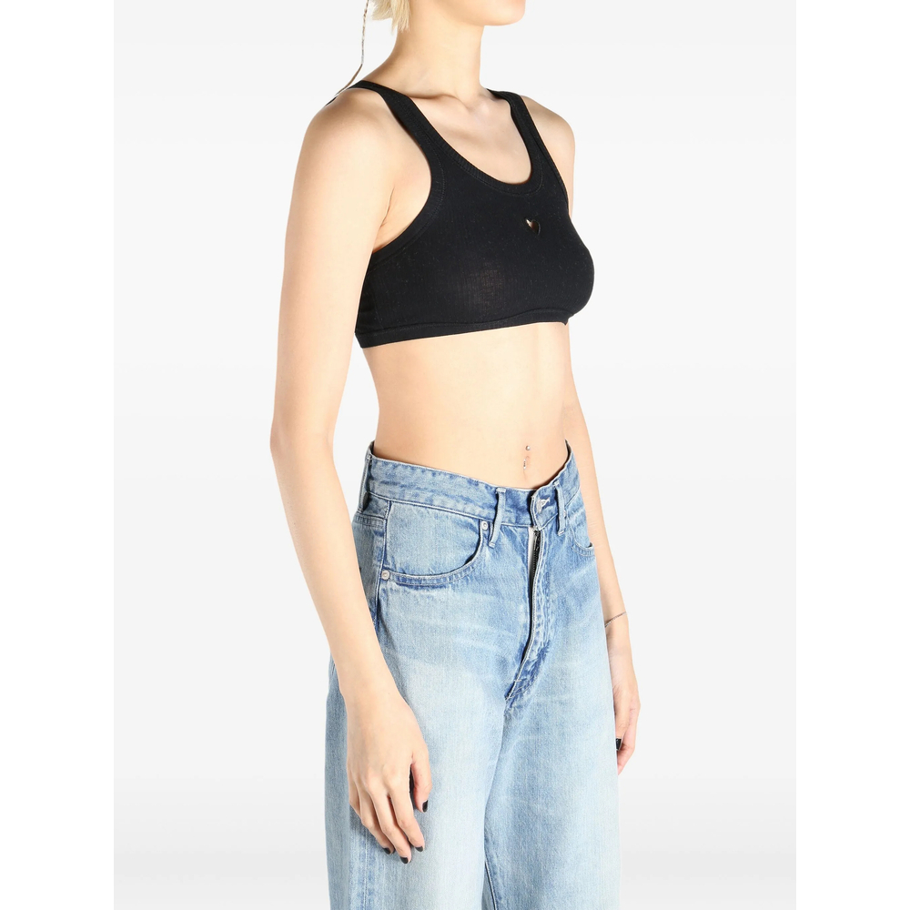 [BASERANGE] Tank top SS26 BRHE-RB HEART BLACK