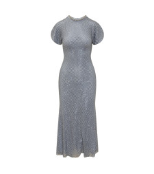 [Self-portrait] Short sleeve dress SS26 RS26506MBL BLUE