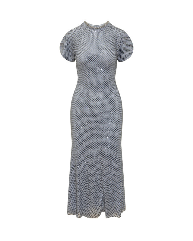 [Self-portrait] Short sleeve dress SS26 RS26506MBL BLUE