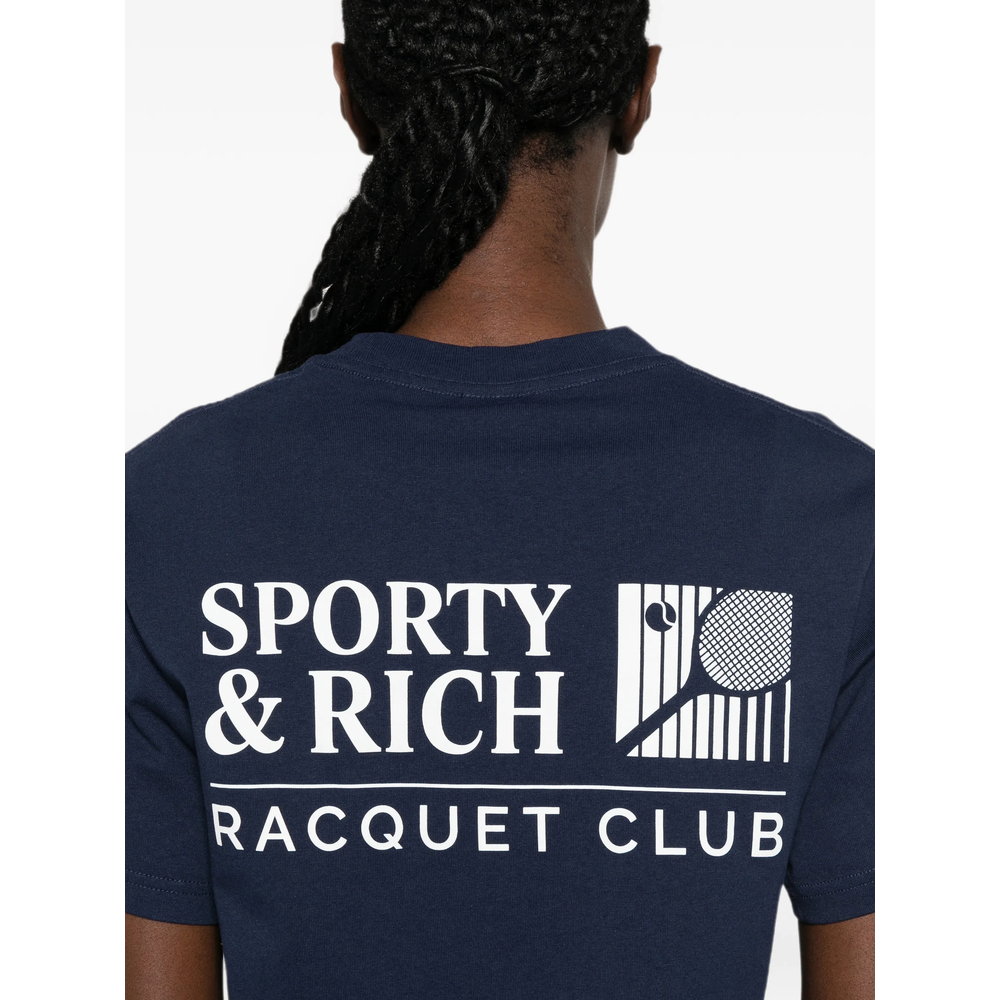 [SPORTY & RICH] T-shirts Short Sleeve FW26 TO11975431BL  DKNAV