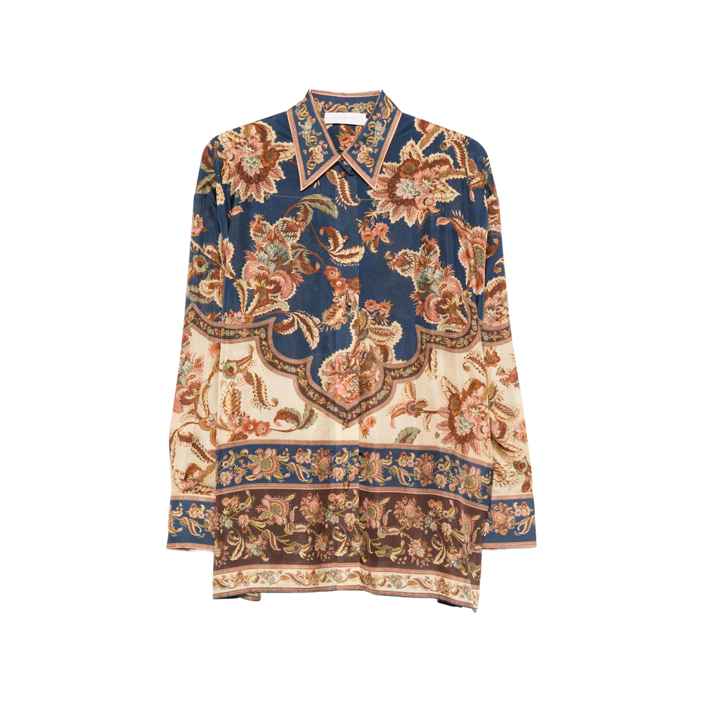 [Zimmermann] Shirts Long Sleeve FW26 8278TSS261  NAVY