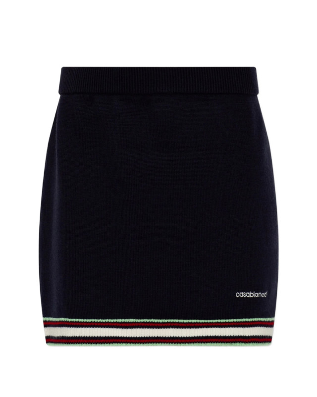 [Casablanca] Mini skirt FW26 PF26-KW-1029 01 NAVY