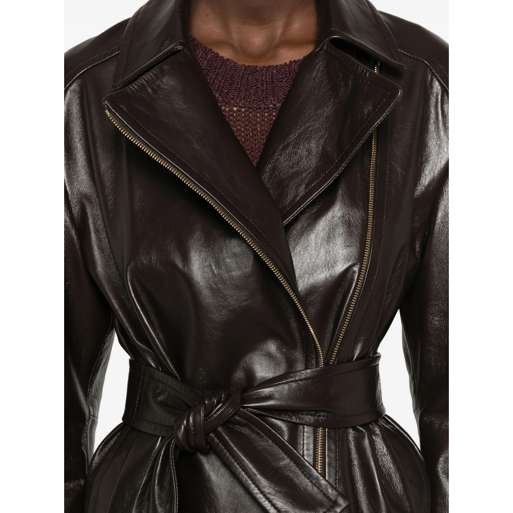 [MAX MARA STUDIO] Leather Jacket FW26 MSTGIUSTO 013F 003