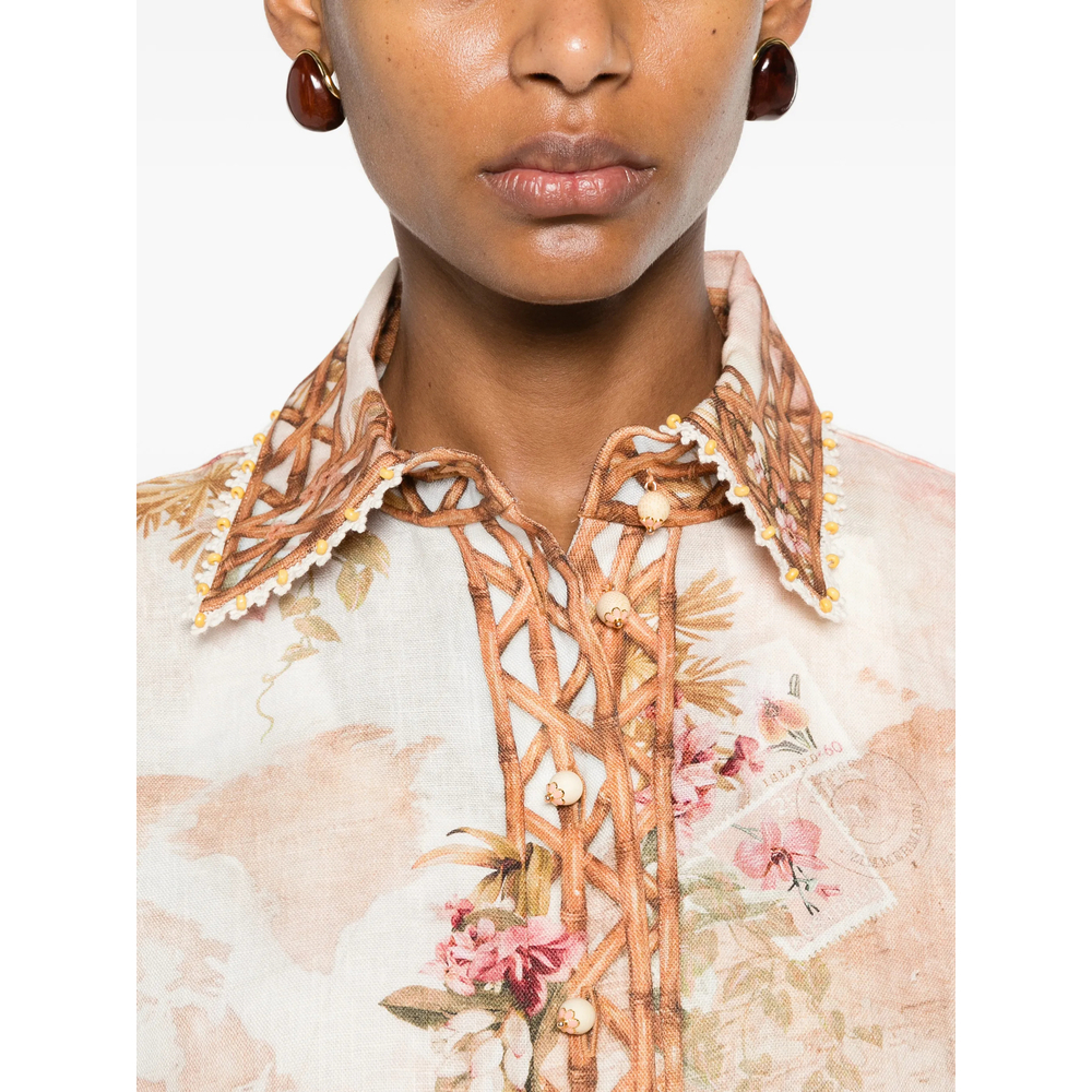 [Zimmermann] Shirts Short Sleeve FW26 7632TSS263  ISBLU