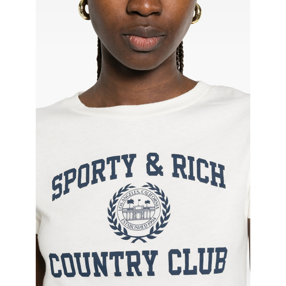 [SPORTY & RICH] T-shirts Short Sleeve FW26 TO11176218WH  ECRU