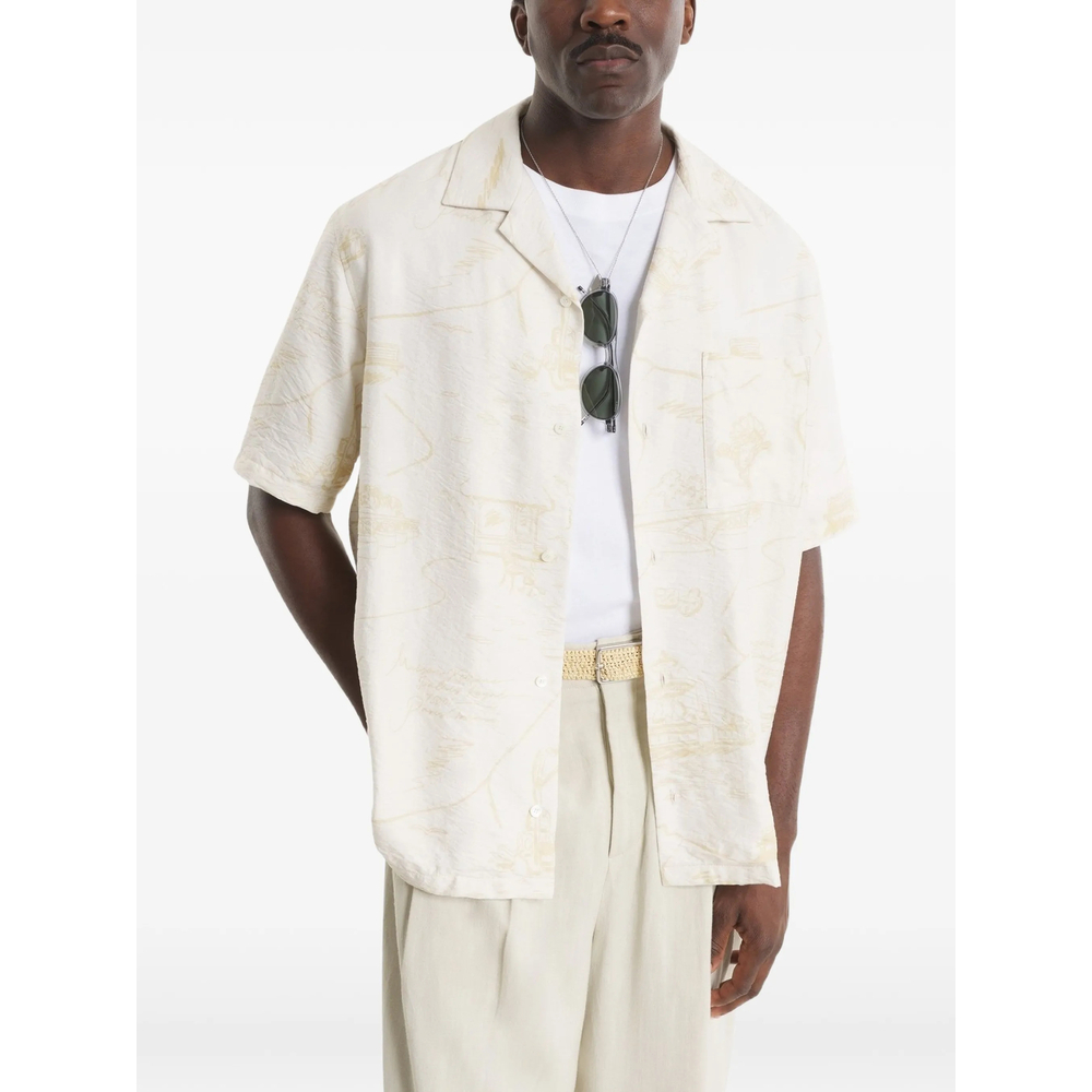 [MAISON KITSUNE] Shirts Short Sleeve SS26 QM00404WW9103  BEIST