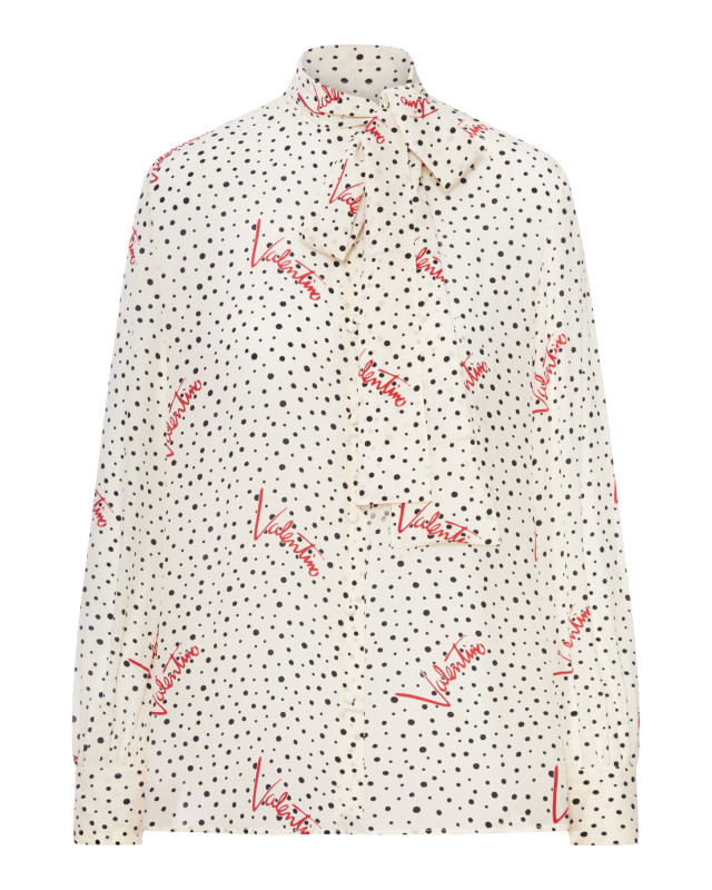 [Valentino Garavani] Shirts Long Sleeve FW26 9B3AB8N0A9N3G5 VANILLA BLACK PARIS