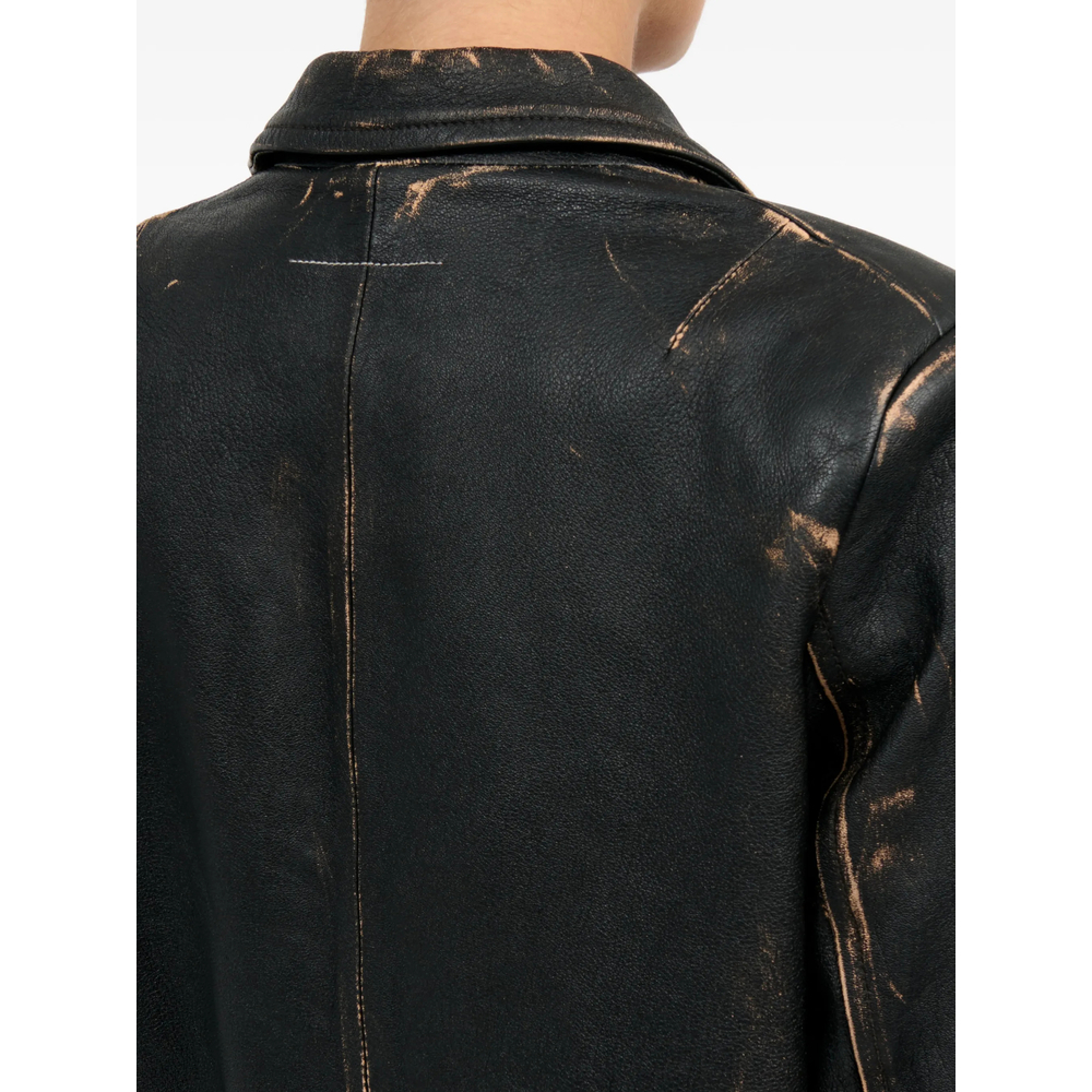 [MM6 Maison Margiela] Leather Jacket SS26 M07021 S62AN0182 900