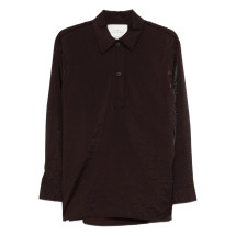 [Studio Nicholson] Shirts Long Sleeve SS26 SNW-1671 PINOLE COCOA