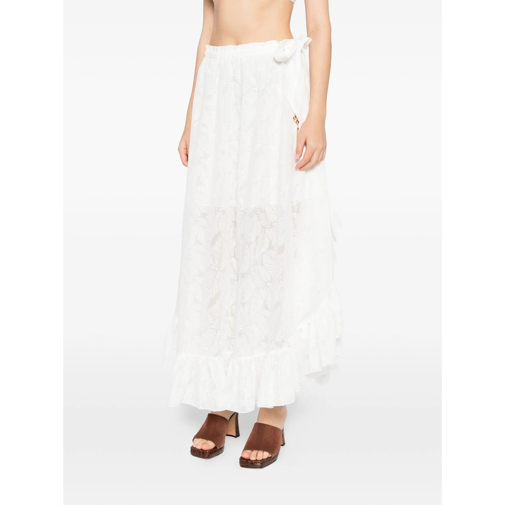 [Zimmermann] Midi skirt SS26 5770SRS263  IVORY